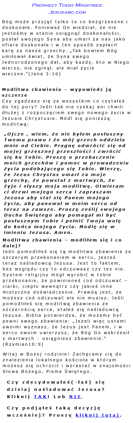 Salvation Prayers @ Jesus-abc.com