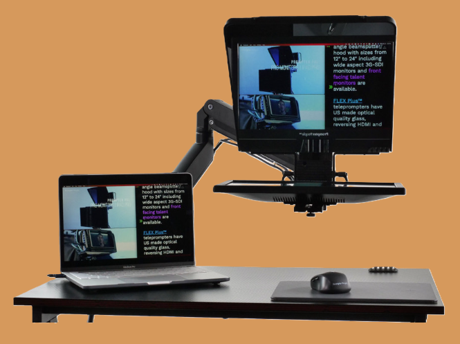 Desktop Free Fly Single Arm Teleprompter
